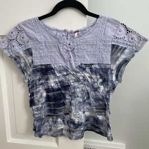 Free People purple tie dye top